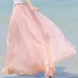 Women Chiffon Long Skirts Candy Color Pleated Maxi Skirts 2017 Spring Summer Autumn Skirts 10 Candy