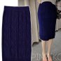 Women New 2017 Winter Fashion High Quality Vintage Diamond Knit Bodycon Mid Skirt Women Winter Warm