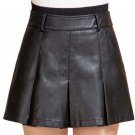 Sexy Women Bodycon Short Pants Skirt Quality PU Leather Short Pants Female Black Red Classical Style