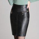 Autumn Winter Zipper Women\'s Leather Skirts Slim High Waist Sexy PU Pencil Skirt Plus Size Black Wo