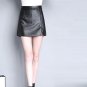 Autumn Women Winter PU Leather Shorts Skirts Female Casual Mini Skirt Ladies Mid Waist Black Short P