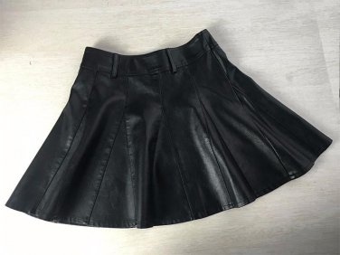 Shorts Women Plus Size Leather Skirt 4xl Winter Jupe Patineuse High Waist Mini Flare Black Short Sue