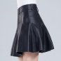 Shorts Women Plus Size Leather Skirt 4xl Winter Jupe Patineuse High Waist Mini Flare Black Short Sue
