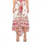 Blue Red Gypsy Printed Maxi Skirts Chiffon Women Summer Boho Beach Skirt Casual High Waist A Line As