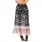 Boho Women Black Maxi Skirts Elastic Waist Split Women\'s Long Skirt Plus Size Blue Faldas Mujer Sex