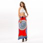 Beach Long Skirts for Women Bohemian Boho Maxi Skirt Summer 2016 Irregular Ethnic Print Red Maxi Bea