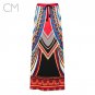 Summer Thai Wind Print Women Big Hem Long Maxi Skirt Boho Sexy Lace Up Belt Skirts Womens