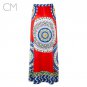 Summer Thai Wind Print Women Big Hem Long Maxi Skirt Boho Sexy Lace Up Belt Skirts Womens