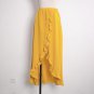 Sexy Summer Long Skirt Women Ruffles Solid Straight Lace Boho Irregular Pleated Beach Skirts Ladies