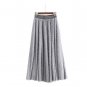 2018 New Spring Wild Fringed Skirt Long Solid Color Loose Silk Knit A-line Plus Size Skirt For Femal