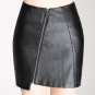 A-line PU Leather Skirt Women High Waist Short Mini Skirts Womens 2017 Autumn Winter Fashion Zipper