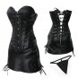 Black Red Leather Corset Plus Size S/M/L/XL/XXL/3XL/4XL/5XL/6XL Body Shapers Latex Strapless Bustier