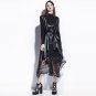 Young17 Gothic Coat Asymmetric Black PU Leather Fashion Women Fall Goth Overcoat Tops Not Include Sk