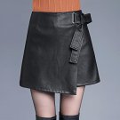 Wide leg new autumn and winter women\'s winter pu leather shorts large size was thin bag hip