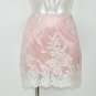 GS117 Woman Floral Embroidery Mesh Scalloped Lace Mini Skirt Pencil Skirt