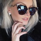 Cat Eye Sunglasses Women Newest Fashion Designer Coating Mirrors Metal Bending Temple Sun Glasses