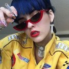 Cool Trendy Half Frame Rimless Cat Eye Sunglasses Women 2017 Fashion Clear Brand Designer