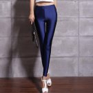 Hot Selling 2017 Women Solid Color Fluorescent Shiny Pant Leggings Large Size Spandex Shinny Elastic