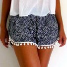 Women Polka Dot High Waist Tassel Shorts Pants 2017 Summer New Arrival Casual Knitted Short Pants Tr
