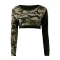 Women Elastic Long Sleeve Crop Tops Pants Trousers Tracksuit Clothes
