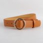 HOT Circle Pin Buckles Belt female deduction side gold buckle jeans wild belts for women fashion stu