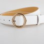 HOT Circle Pin Buckles Belt female deduction side gold buckle jeans wild belts for women fashion stu