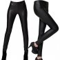 Women\'s Fashion Black Thin Faux Leather Pencil Leggings Sexy Slim Fit Trousers