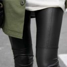 New 2017 Fashion Woman Full Leather Patchwork Repair The Fitting Female Ankle Length Trousers Faux L