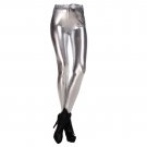 New Fashion Women Leggings Shiny Metallic Color Elastic Waist Skinny Sexy Pencil Pants Trousers Casu