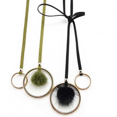 Belt Ladies Decorative Round Clasp Dresses Simple Circle With Sweaters Fur Knit Trousers Belt Waist 