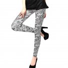 Fashion Women Leggings Zebra Print Skinny Pants Small Feet Pant Stretch Trouser