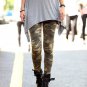Womens Graffiti Style Slim Camouflage Stretch Trousers Army Legging Sexy Trousers Legging 3 Color