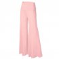 Women\'s High Waist Solid Color Stretch Plain Flare Pant Wide Leg Loose Long Trousers pantalones 14 