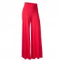 Women\'s High Waist Solid Color Stretch Plain Flare Pant Wide Leg Loose Long Trousers pantalones 14 