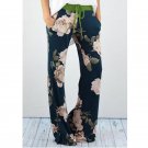 Fashion Women Floral Print Palazzo Trousers Ladies Wide Leg Flared Loose Pants Leggings Casual Loose