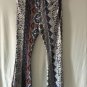 Women Casual Pants Floral Print Wide Leg Trousers Pants Elastic Waist High Waist Flare Long Pants