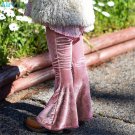 Quality Autumn Girl Leggings Elastic Pants kids vintage Velvet Bell-bottom Baby Leggings spring chil