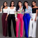 Casual Women Ladies Palazzo Plain Flared Wide Leg Loose High Waist Full Pants leggings Baggy Trouser