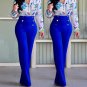 Casual Women Ladies Palazzo Plain Flared Wide Leg Loose High Waist Full Pants leggings Baggy Trouser