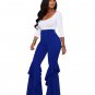 High Waist Flare Pants Plus Size Women Trousers Female Office Lady Casual Wide Leg Pants Stretch Lon