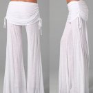 Hot fashion ladies Casual Stretch Pants Wide Leg loose Long Loose solid elastic waisted flare pants 
