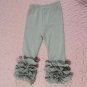 Knit Cotton Baby Girls Pants Pink Stripe Children Girls icing Leggings Triple Baby icing Ruffle Pant