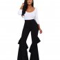 Flare Pants Plus Size Slim Fit Women Bell Bottom Pants for Women Casual Cotton Flared Ruffles Trouse