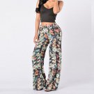 2017  Flared Wide Leg Yoga Pants Womens Floral Print Ladies Wide Leg Trousers Pants  Youthful Own St