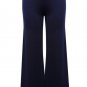 New Womens Ladies Plus Size Plain Palazzo Wide Leg Flared Trousers Legging Pants