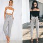 Stringyselvedge chiffon high waist harem pants Women summer style long casual pants female office la