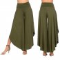 Elegant Irregular Ruffles Wide Leg Pants Women High Waist Pleated Pants Femme Casual Loose Streetwea