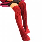 Fashion Women Cable Long Boot Thigh-High Leggings Winter Over Knee Socks Sexy Warm Thin High Long Kn