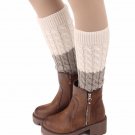 Women Ladies Winter Crochet Knit Leg Warmers Leggings Boot Spell Color New