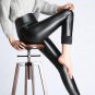 2017 New Women Elastic Velvet Pants Thick Female PU Leather Pants High Waist Warm Winter Sexy Slim P